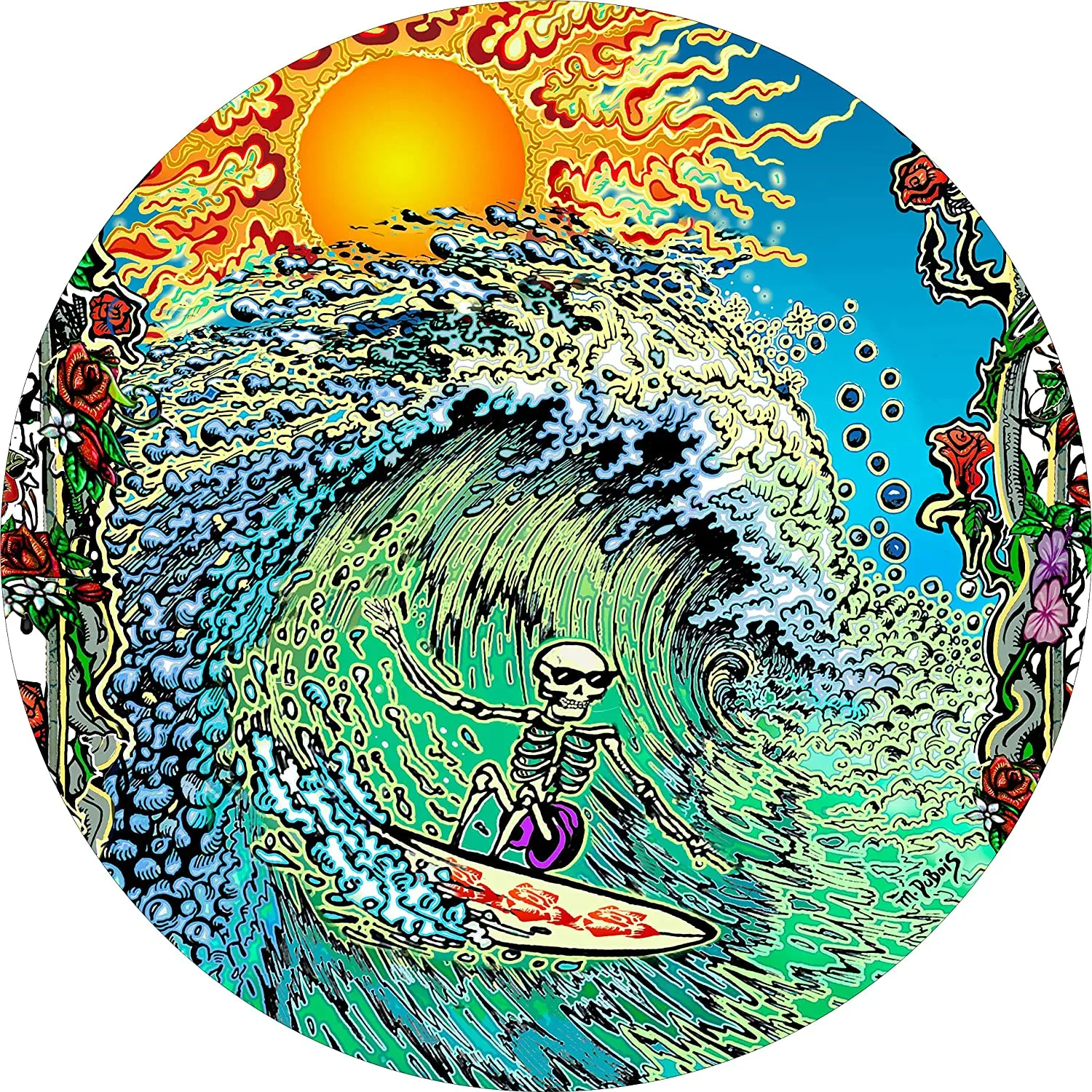 TIRE COVER CENTRAL Skeleton Surfer Spare Tire Cover ( Custom Sized to Any Make/modelfor 255/75R17
TIRE COVER CENTRAL Skeleton Surfer Spare Tire Cover ( Custom Sized to Any Make/modelfor 255/75R17