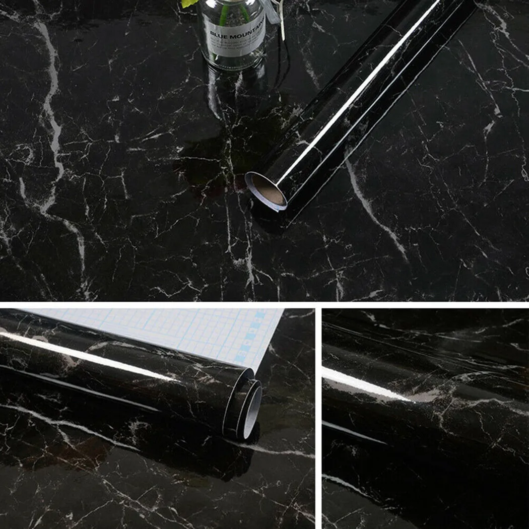 5m Black Marble Solid Waterproof Wall Stickers Kitchen Countertop Sticker Decor Waterproof Oil-proof Wallpaper
5m Black Marble Solid Waterproof Wall Stickers Kitchen Countertop Sticker Decor Waterproof Oil-proof Wallpaper