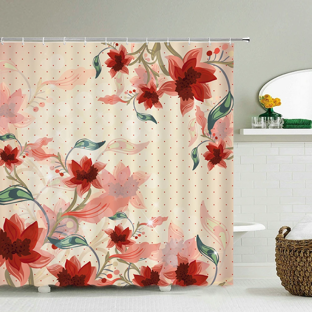 3D Beautiful Flowers Art Fresh Shower Curtain Waterproof Bathroom Decoration Home Furnishing
3D Beautiful Flowers Art Fresh Shower Curtain Waterproof Bathroom Decoration Home Furnishing