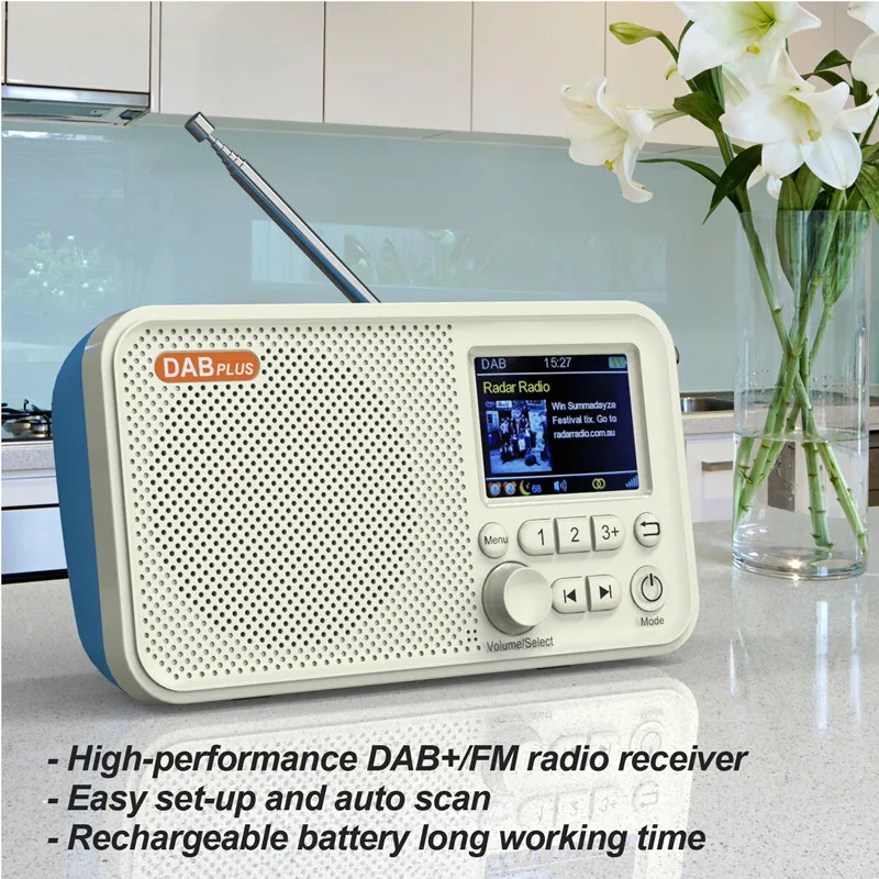Цифровое радио DAB, цветной светодиодный дисплей 2,4 дюйма, поддержка Bluetooth, вставка SD-карты, MP3-плеера, FM-радио, встроенный аккумулятор
Цифровое радио DAB, цветной светодиодный дисплей 2,4 дюйма, поддержка Bluetooth, вставка SD-карты, MP3-плеера, FM-радио, встроенный аккумулятор
