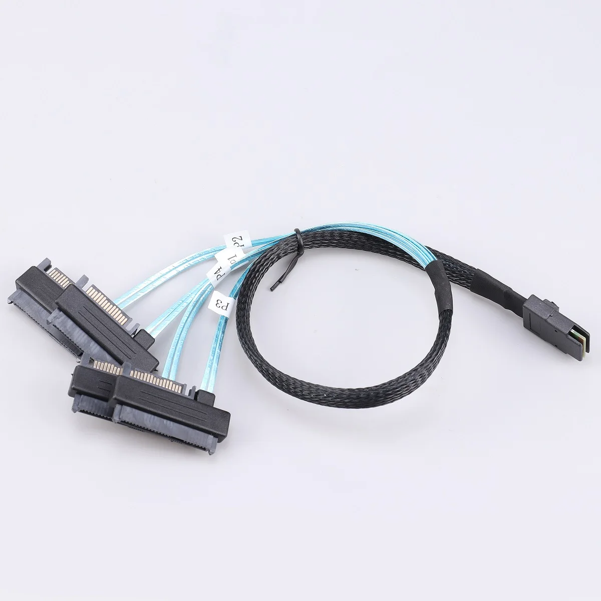 Внутренний кабель Mini SAS 36-Pin SFF-8087 to 4 29-Pin SFF-8482 Cable с 15-контактным разъемом SATA Power