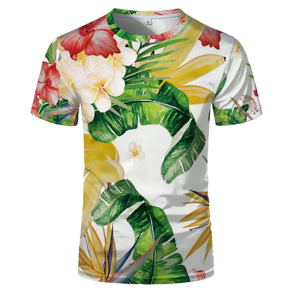 New Hawaii natural 3D digital print Tshirt fashion Flamingo green leaf T shirt o-neck short sleeve T-shirt
New Hawaii natural 3D digital print Tshirt fashion Flamingo green leaf T shirt o-neck short sleeve T-shirt