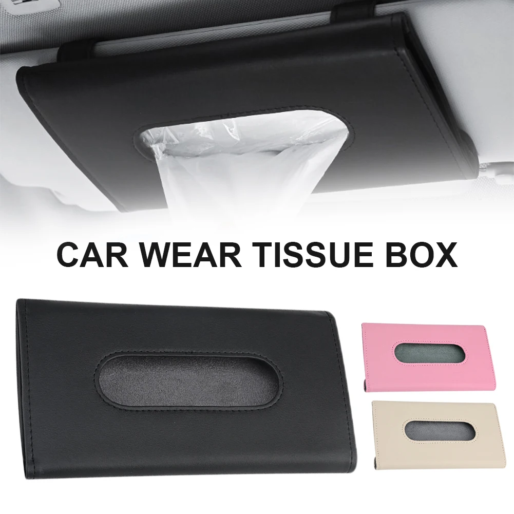 Car Tissue Box Holder PU Leather Sun Visor Tissue holder Auto Interior Storage Decoration car accessories With 2 Hook Clips
Car Tissue Box Holder PU Leather Sun Visor Tissue holder Auto Interior Storage Decoration car accessories With 2 Hook Clips