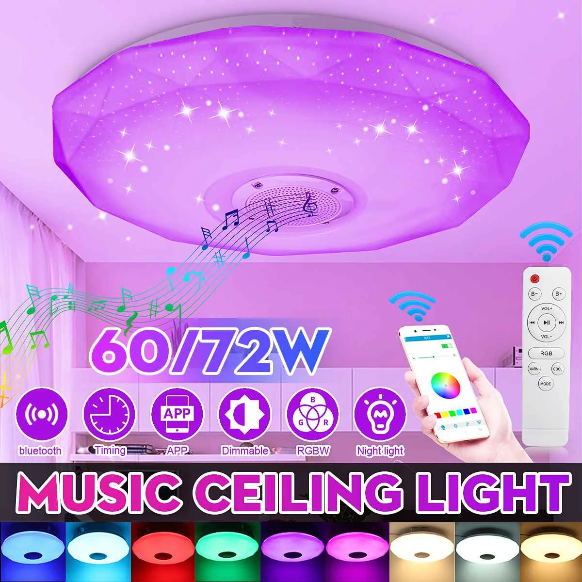 Потолочный светодиодный музыкальный светильник, светильник RGB для дома, приложение ing bluetooth, современсветильник освещение для спальни, умна...
Потолочный светодиодный музыкальный светильник, светильник RGB для дома, приложение ing bluetooth, современсветильник освещение для спальни, умна...