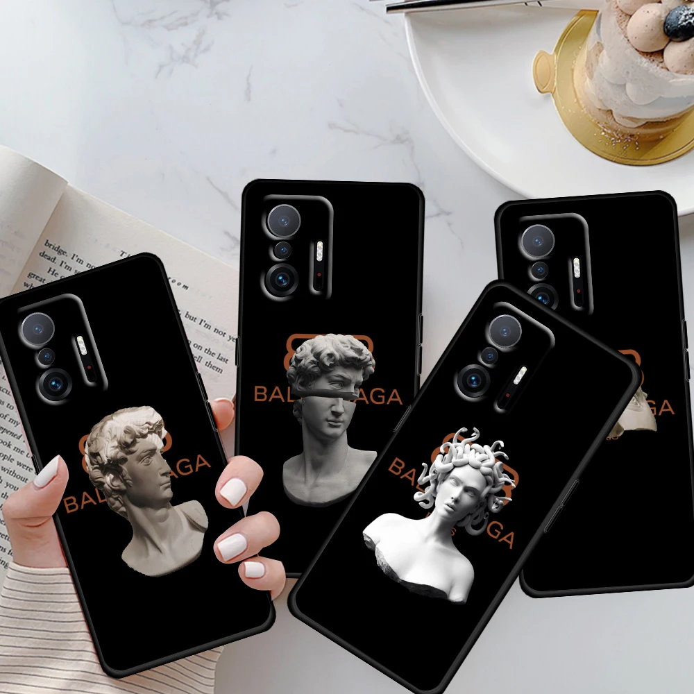 Luxury fashion statue Soft Shockproof Black Phone Case For Xiaomi Mi 11T Pro 11 10 Ultra Lite 11i 10i 10S 5G Cover
Luxury fashion statue Soft Shockproof Black Phone Case For Xiaomi Mi 11T Pro 11 10 Ultra Lite 11i 10i 10S 5G Cover