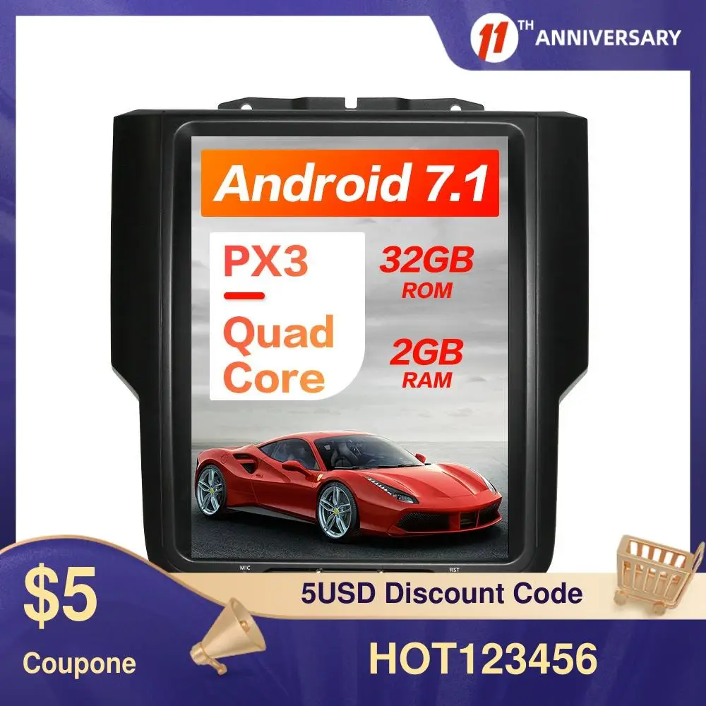 Android 7.1 32G Tesla style Car Multimedia Player GPS Navigation For Dodge RAM 1500 2500 3500 2013-2019 Auto Stereo Head Unit
Android 7.1 32G Tesla style Car Multimedia Player GPS Navigation For Dodge RAM 1500 2500 3500 2013-2019 Auto Stereo Head Unit