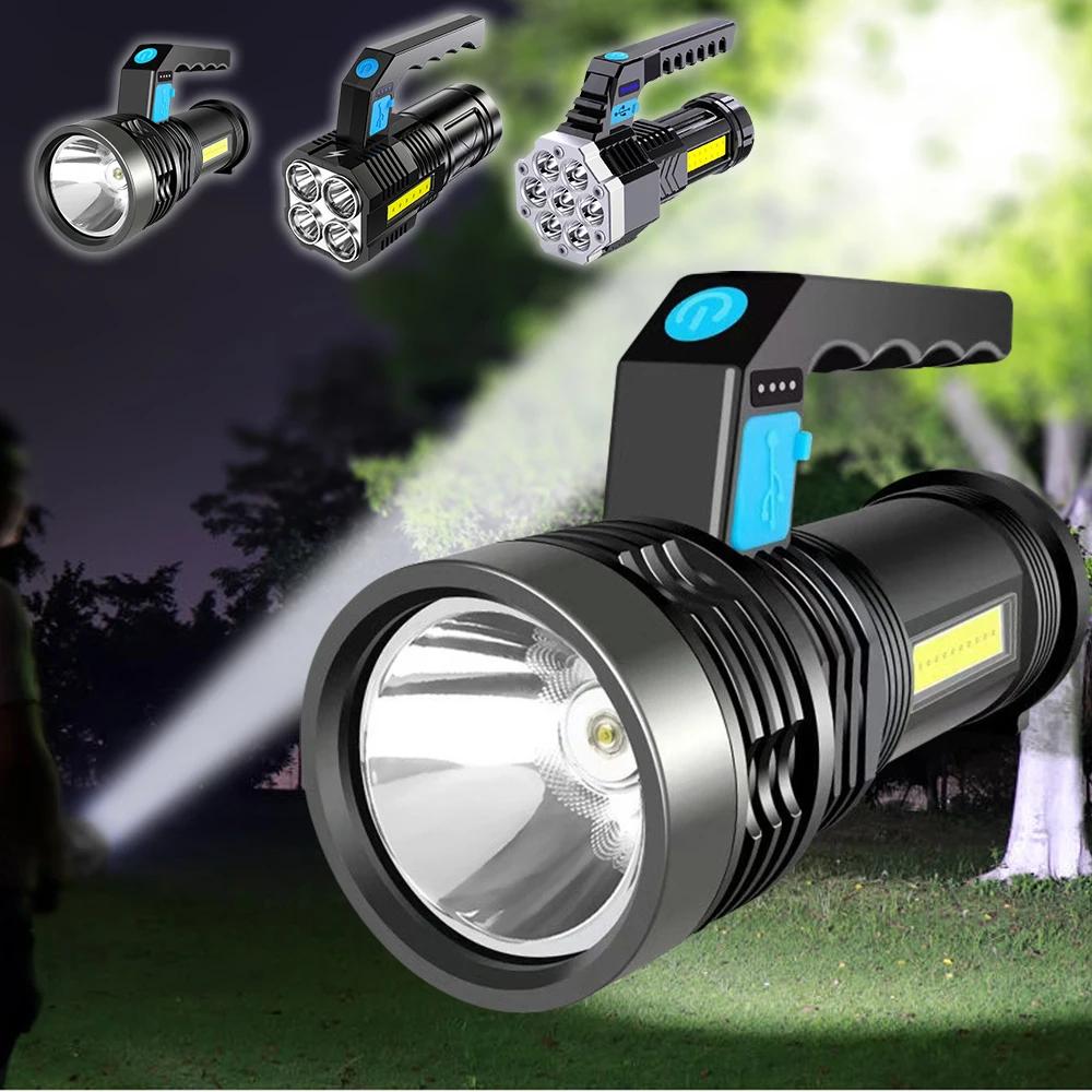 LED Flashlights Handheld Lantern Handheld Searchlight Camping Portable Lamp Strong Light Rechargeable Built-in Battery Lighting
LED Flashlights Handheld Lantern Handheld Searchlight Camping Portable Lamp Strong Light Rechargeable Built-in Battery Lighting