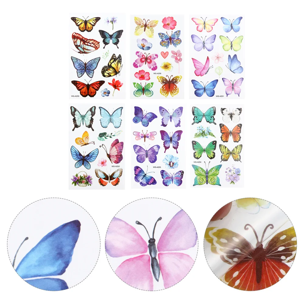 12 Sheets Paper Leg Stickers Tattoos Ornament Butterflies Tattoos Neck Stickers
12 Sheets Paper Leg Stickers Tattoos Ornament Butterflies Tattoos Neck Stickers