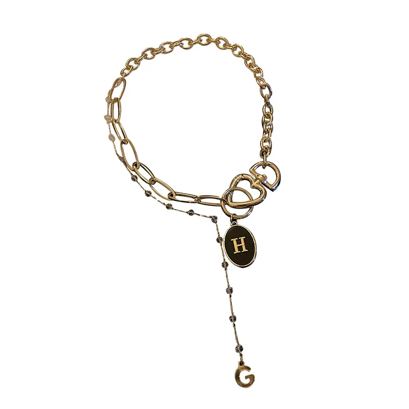 Gold Color Heart Choker Necklace for Women Girls Letter Pendant Thick Chains Party Sreetwear Jewelry Collier Femme 2021
Gold Color Heart Choker Necklace for Women Girls Letter Pendant Thick Chains Party Sreetwear Jewelry Collier Femme 2021