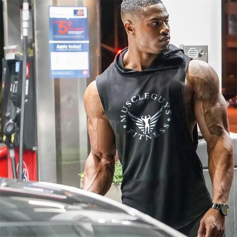Мужские майки с капюшоном Muscleguys, спортивные топы без рукавов для бодибилдинга, хлопковые майки с капюшоном
Мужские майки с капюшоном Muscleguys, спортивные топы без рукавов для бодибилдинга, хлопковые майки с капюшоном