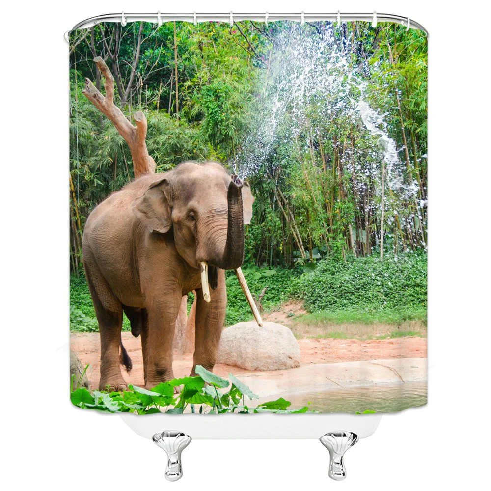 3D Print Animal Shower Curtains Elephant Tiger Bathroom Curtains High Quality waterproof Shower Curtain Decor With 12 hooks
3D Print Animal Shower Curtains Elephant Tiger Bathroom Curtains High Quality waterproof Shower Curtain Decor With 12 hooks