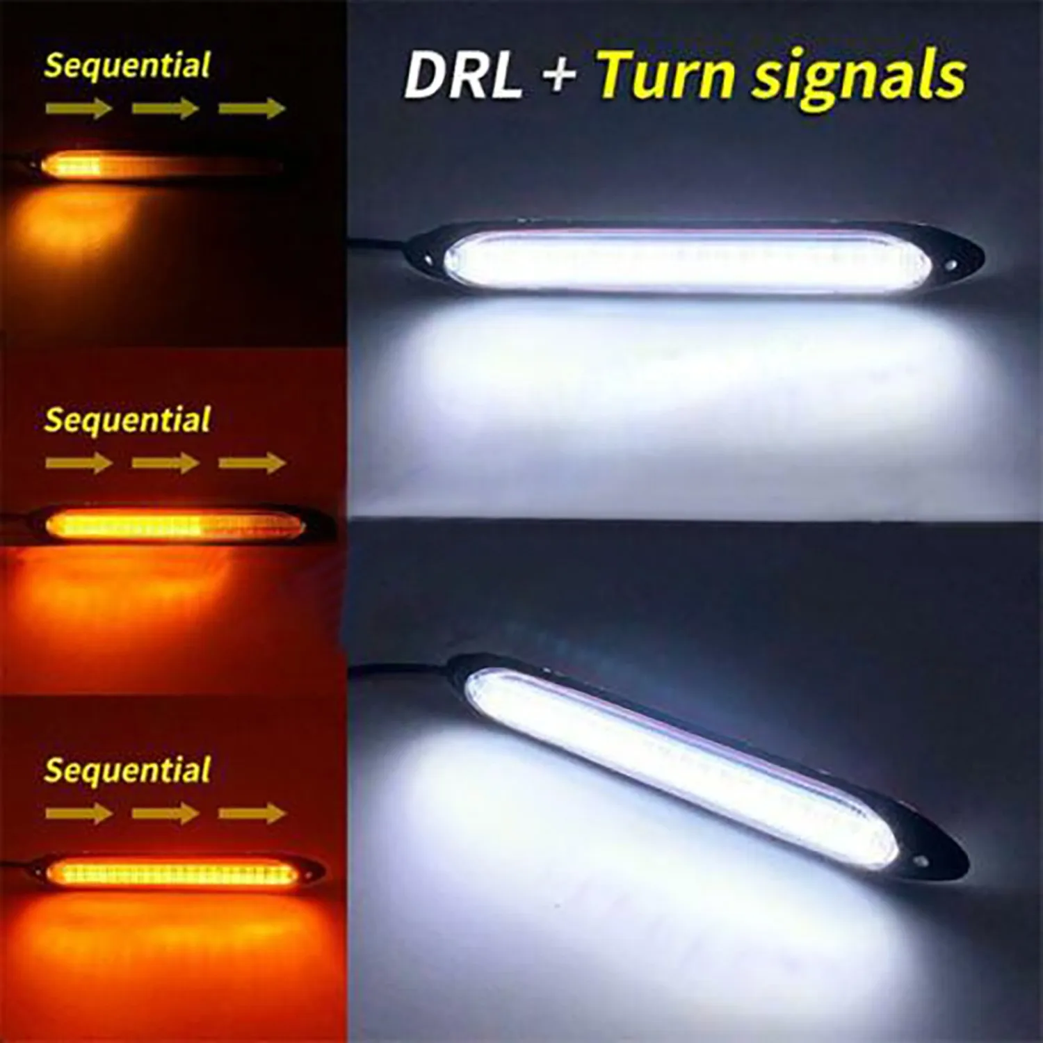 Turn Signal LED Strip Universal Accessories DC 12V DRL Daytime Running Light Parts
Turn Signal LED Strip Universal Accessories DC 12V DRL Daytime Running Light Parts