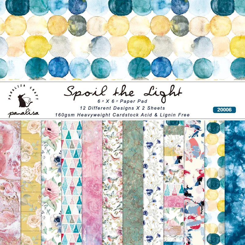 24 sheets Watercolor wave dot patterned Paper Pad for DIY Scrapbooking Paper pack Handmade Paper Craft 6"X6" Background Pad Card
24 sheets Watercolor wave dot patterned Paper Pad for DIY Scrapbooking Paper pack Handmade Paper Craft 6"X6" Background Pad Card