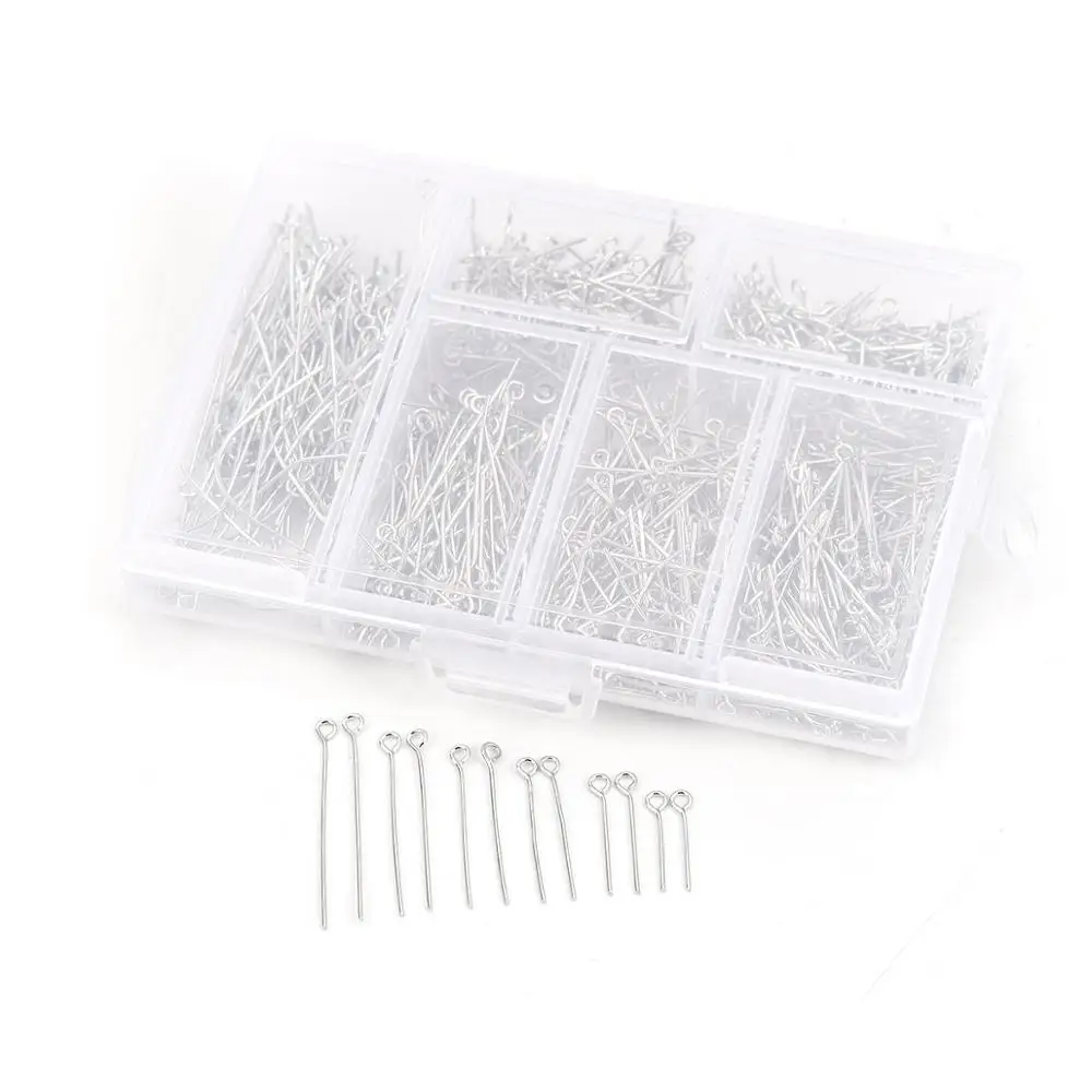 8Seasons Iron Alloy Eye Pins Silver Color Mixed DIY Making Jewelry 3.5cm x 0.3cm - 1.7cm x 0.3cm, 1 Box (Approx 850 PCs/Box)
8Seasons Iron Alloy Eye Pins Silver Color Mixed DIY Making Jewelry 3.5cm x 0.3cm - 1.7cm x 0.3cm, 1 Box (Approx 850 PCs/Box)