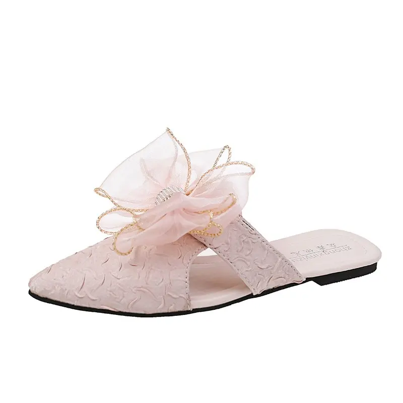 New Korean Women Butterfly-Knot Flat Slippers Mules Plates Chaussure Backless Luxury Crystal Casual Slip On Shoes Half Slides
New Korean Women Butterfly-Knot Flat Slippers Mules Plates Chaussure Backless Luxury Crystal Casual Slip On Shoes Half Slides