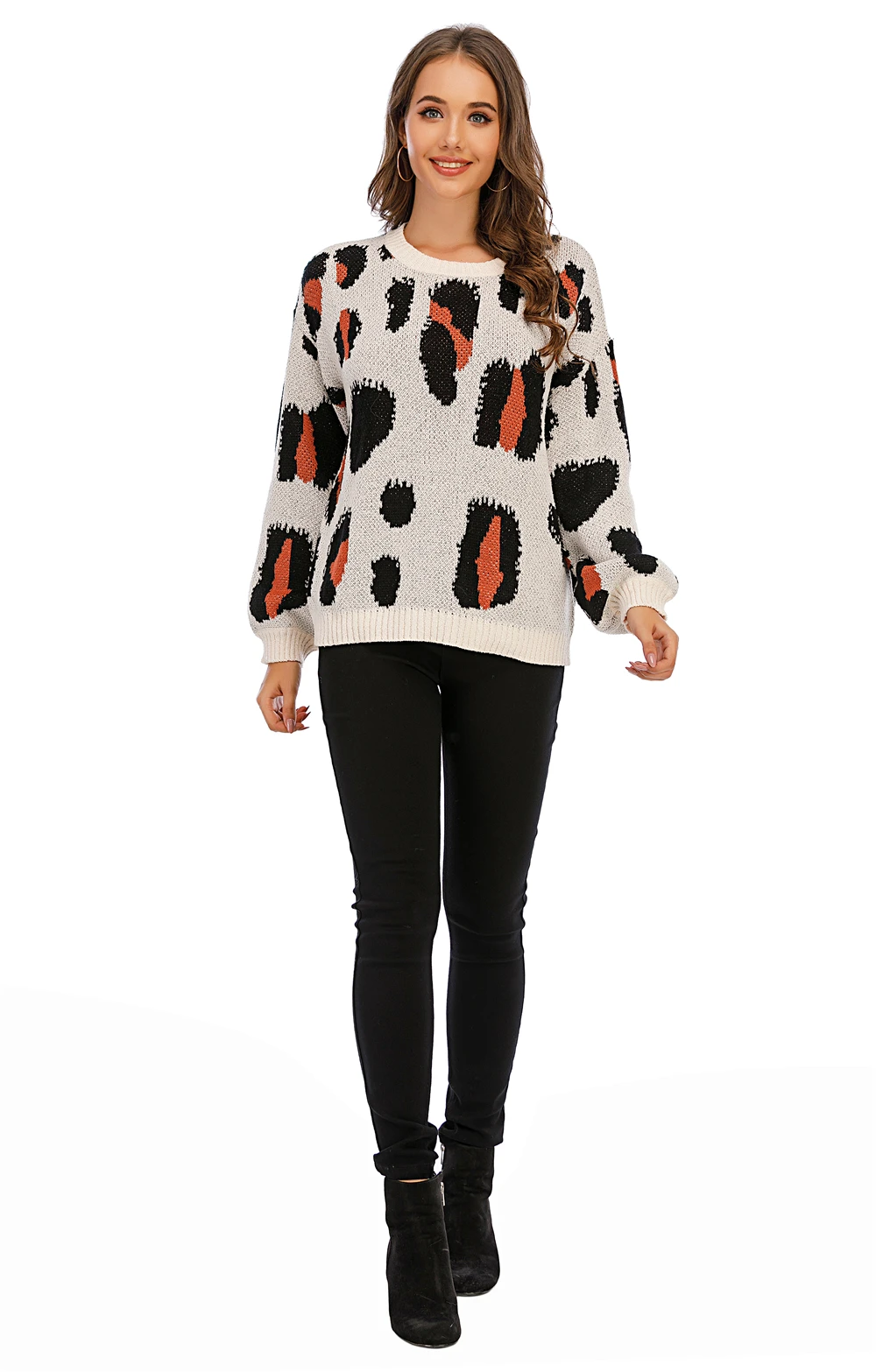 Spring Autumn Women Leopard Print Sweaters Casual Long Sleeve Crew Neck Loose Knitted Pullover Tops
Spring Autumn Women Leopard Print Sweaters Casual Long Sleeve Crew Neck Loose Knitted Pullover Tops