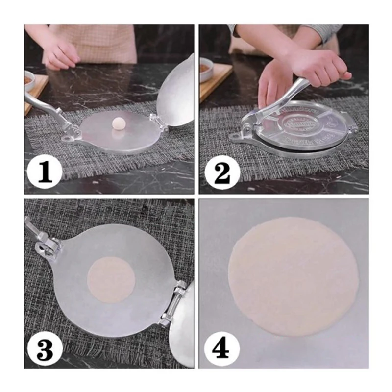 Convenient Multi-function Kitchen Accessories Aluminum Cake Press Tortilla Maker Heavy Meat Foldable Gadgets Bakeware Tools
Convenient Multi-function Kitchen Accessories Aluminum Cake Press Tortilla Maker Heavy Meat Foldable Gadgets Bakeware Tools