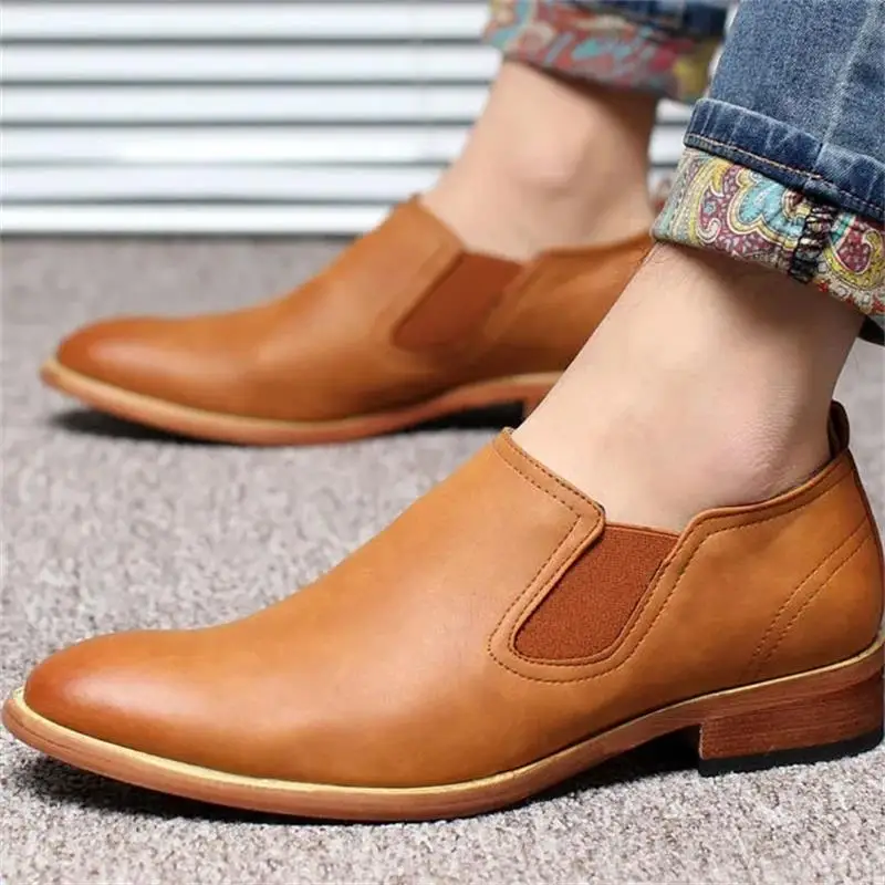 Men's Leather Shoes Breathable Spring New Style Pedal Pointed Business Formal Dress Leisure Inner Heightening Men's Shoes
Men's Leather Shoes Breathable Spring New Style Pedal Pointed Business Formal Dress Leisure Inner Heightening Men's Shoes