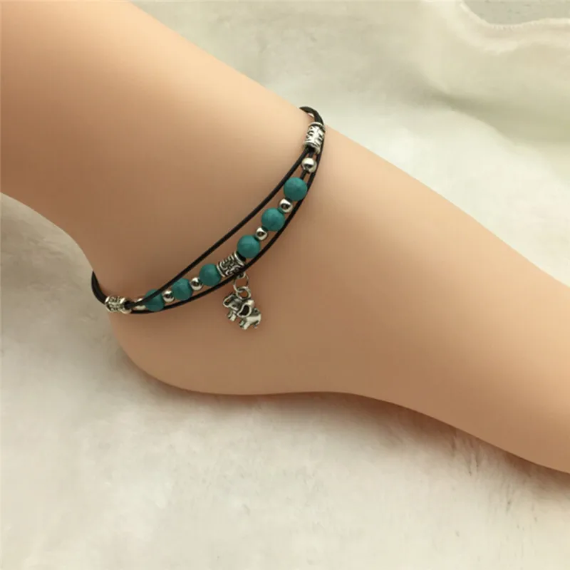 1Pc Beach Jewelry Tibetan Elephant Pendant Beads Anklet Foot Leather Chain Ankle Bracelet Vintage Retro Boho Beach Jewelry Gifts
1Pc Beach Jewelry Tibetan Elephant Pendant Beads Anklet Foot Leather Chain Ankle Bracelet Vintage Retro Boho Beach Jewelry Gifts