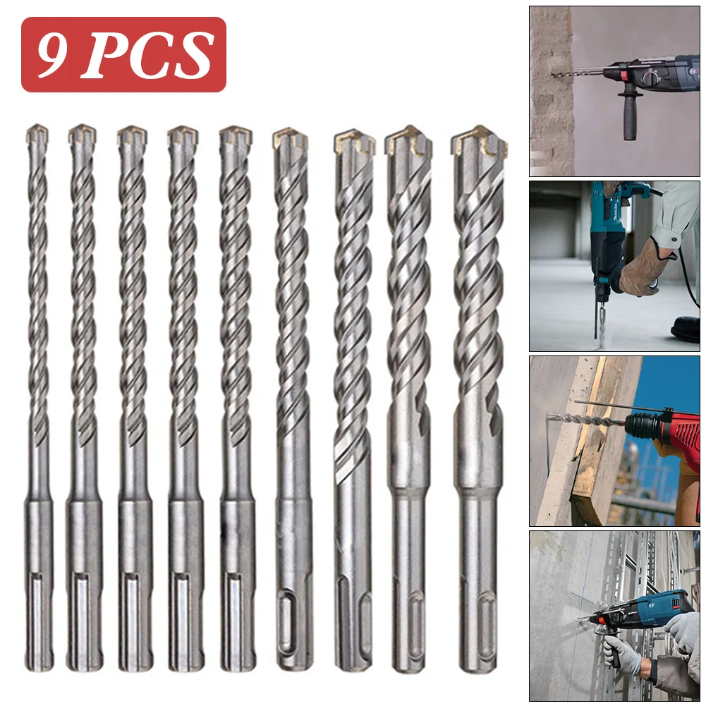 9pcs/pack Masonry Drill Bit Set 5-16mm Chrome-Plated for Tile, Concrete, Brick, Glass, Drills for Metal Woodworking Tools
9pcs/pack Masonry Drill Bit Set 5-16mm Chrome-Plated for Tile, Concrete, Brick, Glass, Drills for Metal Woodworking Tools