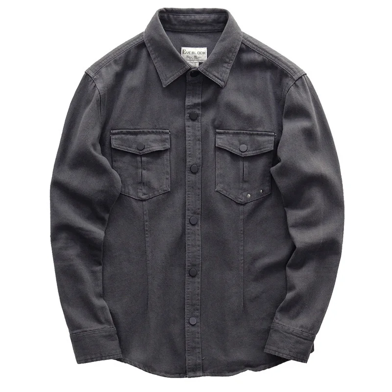 Джинсовая рубашка мужская, с двойным карманом, весна-осень
Джинсовая рубашка мужская, с двойным карманом, весна-осень