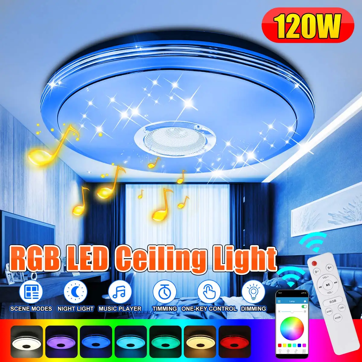 Потолочный светодиодный RGB светильник, 120 Вт, bluetooth, Современная музыкальная лампа для гостиной, спальни, кухни, светильник с поверхностным к...
Потолочный светодиодный RGB светильник, 120 Вт, bluetooth, Современная музыкальная лампа для гостиной, спальни, кухни, светильник с поверхностным к...