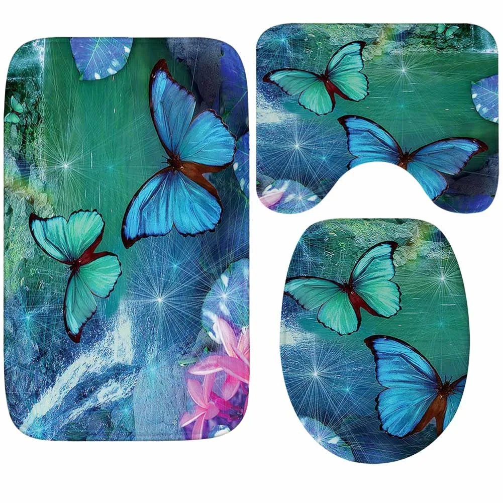 Butterfly Lavender Printed 3Pcs Bathroom Carpets Set Washable Toilet Bath Mats Microfiber Floor Mats Shower Room Rugs
Butterfly Lavender Printed 3Pcs Bathroom Carpets Set Washable Toilet Bath Mats Microfiber Floor Mats Shower Room Rugs