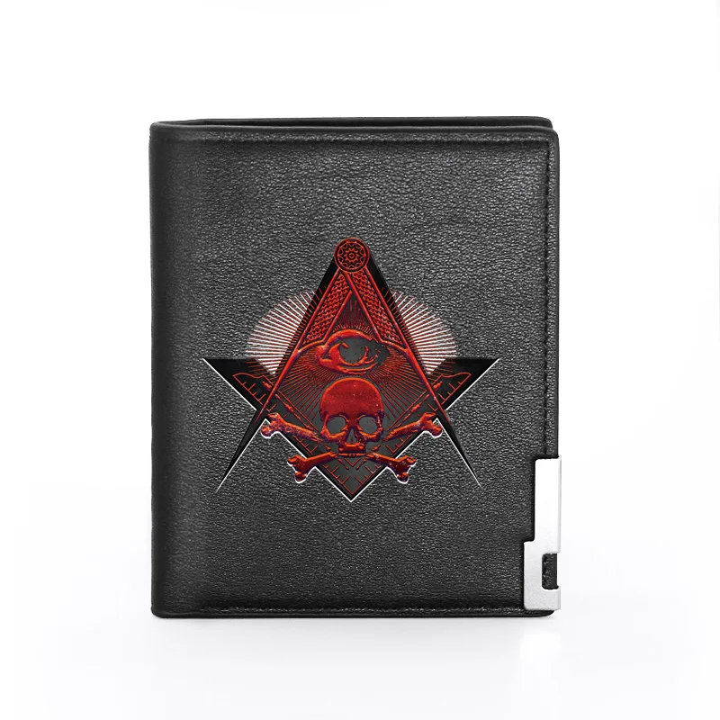 Unique Classic Freemasonry Skull Printing Black Pu Leather Wallet Vintage Men Women Credit Card Holder Short Purse
Unique Classic Freemasonry Skull Printing Black Pu Leather Wallet Vintage Men Women Credit Card Holder Short Purse
