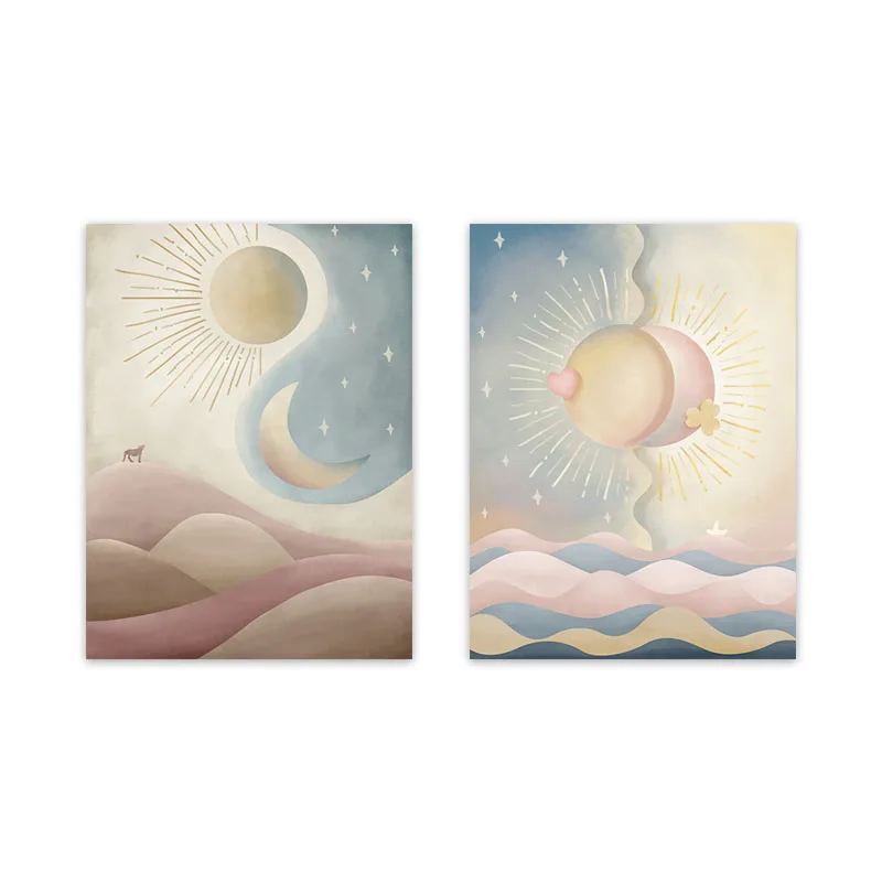 Wall Art Canvas Painting Abstract Sun and Moon Pink Blue Ocean Wave Sky Poster Picture Print Nordic Room Home Decoration Gift
Wall Art Canvas Painting Abstract Sun and Moon Pink Blue Ocean Wave Sky Poster Picture Print Nordic Room Home Decoration Gift