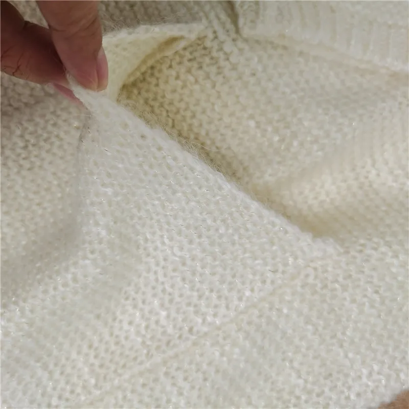 Women Cream White Knitted Cardigan Spring and Autumn Cotton Long Sleeve Open Stitch Sweater French Knitwear Coat with Pockets 
Women Cream White Knitted Cardigan Spring and Autumn Cotton Long Sleeve Open Stitch Sweater French Knitwear Coat with Pockets
