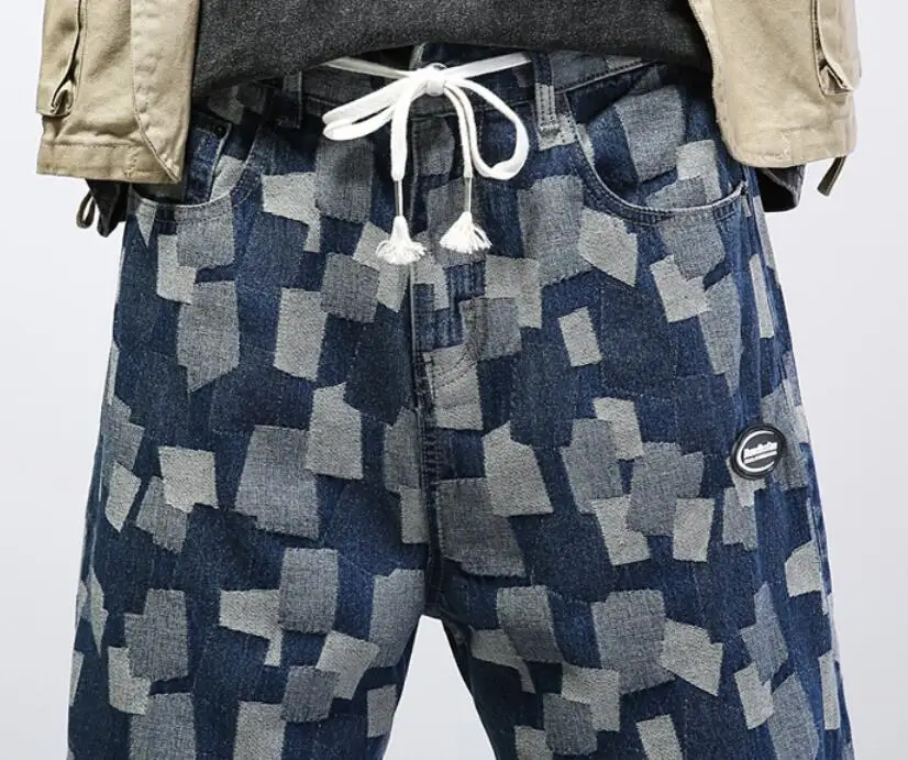 2021 Spring Mens Jacquard print jeans fashion Street hip hop loose Straight Denim pants Man Casual Tie feet Denim trousers w1573
2021 Spring Mens Jacquard print jeans fashion Street hip hop loose Straight Denim pants Man Casual Tie feet Denim trousers w1573
