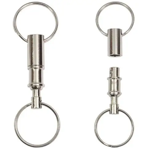 Quick Release Keychain Outdoor Removable Keyring Two Split Rings Handy Convenient Detachable Key Rings 50pcs/lot Wholesal
Quick Release Keychain Outdoor Removable Keyring Two Split Rings Handy Convenient Detachable Key Rings 50pcs/lot Wholesal