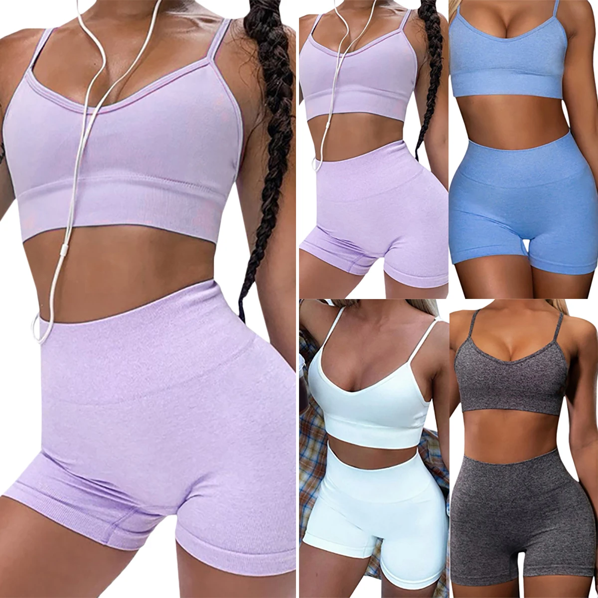 Women Seamless Yoga Vest Pants Set Summer Sports Shorts Bottom Crop Sports Vest Bra Ladies Gym Running Fitness Suit Active Wear
Women Seamless Yoga Vest Pants Set Summer Sports Shorts Bottom Crop Sports Vest Bra Ladies Gym Running Fitness Suit Active Wear