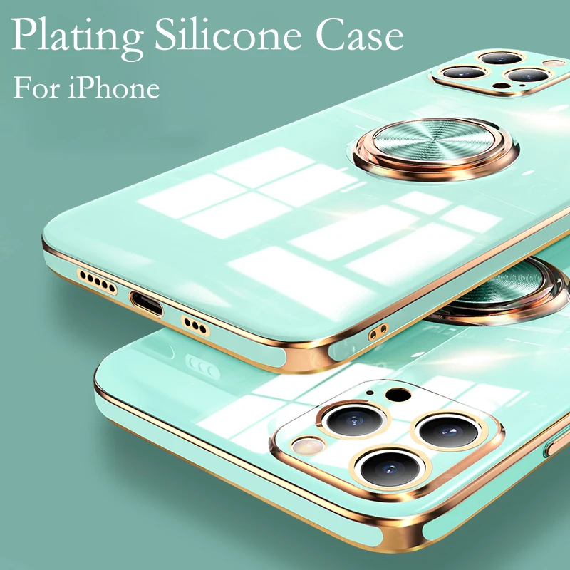 Plating Silicone Case For iPhone 12 Pro Max Case Luxury Soft Cover For iPhone 11 12 Pro XS Max XR X 7 8 Plus Mini Case With Ring
Plating Silicone Case For iPhone 12 Pro Max Case Luxury Soft Cover For iPhone 11 12 Pro XS Max XR X 7 8 Plus Mini Case With Ring