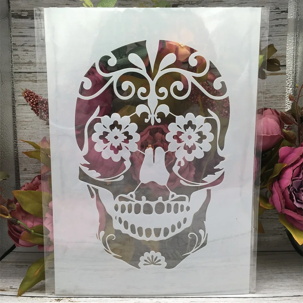A4 29cm Mandala Skull Ghost Head DIY Layering Stencils Painting Scrapbook Coloring Embossing Album Decorative Template
A4 29cm Mandala Skull Ghost Head DIY Layering Stencils Painting Scrapbook Coloring Embossing Album Decorative Template