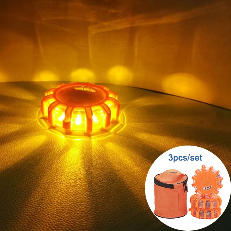 3pcs/Set Magnetic Car Emergency road Rescue safety help flashing lights LED Strobe Warning Light Flashlights Car Beacon Lamps
3pcs/Set Magnetic Car Emergency road Rescue safety help flashing lights LED Strobe Warning Light Flashlights Car Beacon Lamps