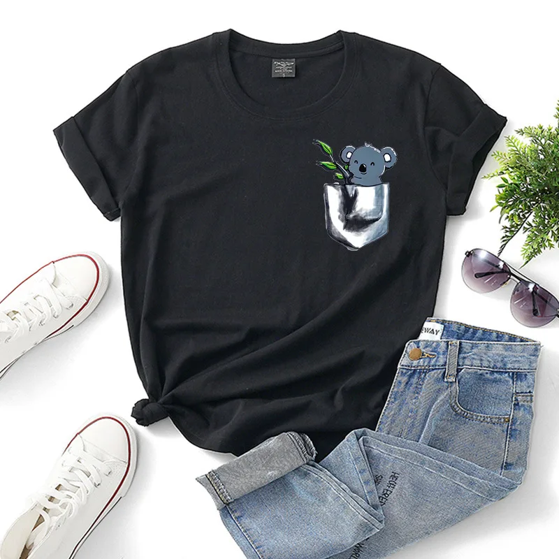 Women T-shirt Graphic Tees Cotton T Shirts Tops Streetwear Oversized Clothes Short Sleeve Plus Size Cute Koala Print Funny Shirt
Women T-shirt Graphic Tees Cotton T Shirts Tops Streetwear Oversized Clothes Short Sleeve Plus Size Cute Koala Print Funny Shirt