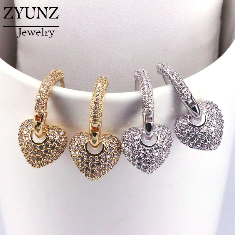 4 Pairs, Gold Silver Color CZ Crystal Brincos Drop-Earrings Zircon Heart Dangle Earrings Elegant Jewelry for Women Party Gift
4 Pairs, Gold Silver Color CZ Crystal Brincos Drop-Earrings Zircon Heart Dangle Earrings Elegant Jewelry for Women Party Gift