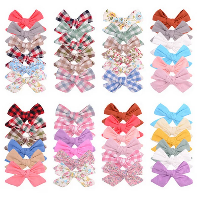 6pcs/set Cute Cotton Plaid Bow Hair Clip For Girls Flower Hair Clip Baby hairpins Solid Color Barrettes Kids Hair Accessories
6pcs/set Cute Cotton Plaid Bow Hair Clip For Girls Flower Hair Clip Baby hairpins Solid Color Barrettes Kids Hair Accessories