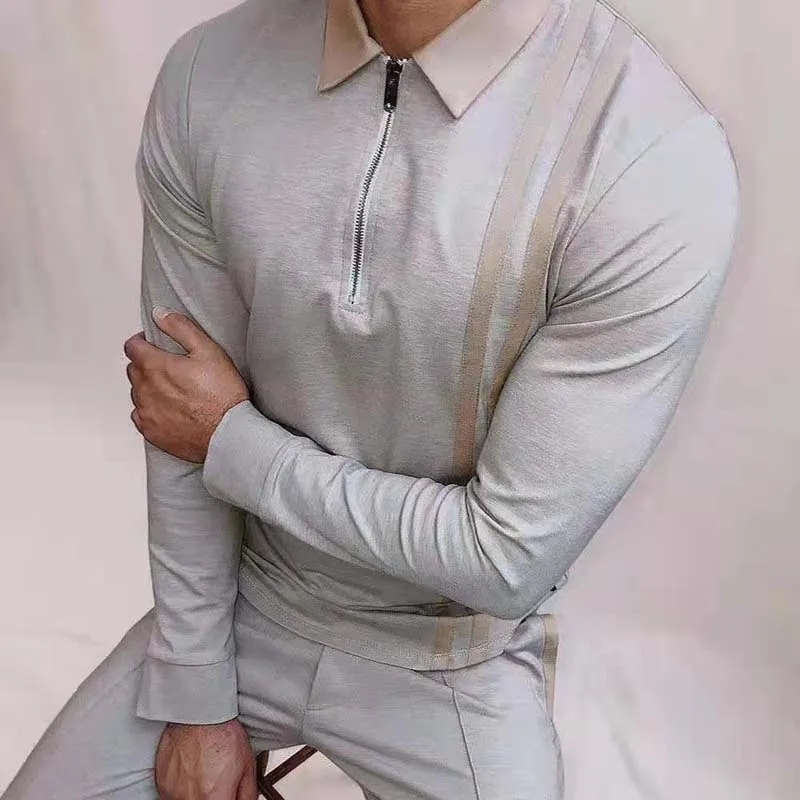 Autumn Long Sleeve Turn-down Collar Patchwork Zipper Polo Shirts Men Polo Shirt Men's Business Work Casual Cotton Male Top Tees
Autumn Long Sleeve Turn-down Collar Patchwork Zipper Polo Shirts Men Polo Shirt Men's Business Work Casual Cotton Male Top Tees