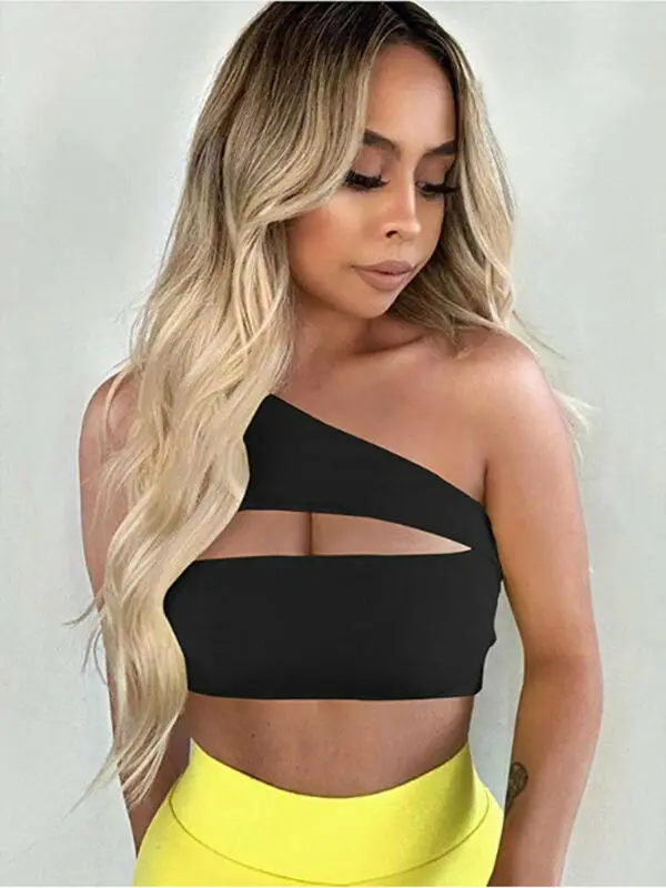 2020 Summer New Women One Shoulder Crop Tops Solid Color Sleeveless Bra Ladies Bralet Vest Tank Female 4 Colors Crop Top
2020 Summer New Women One Shoulder Crop Tops Solid Color Sleeveless Bra Ladies Bralet Vest Tank Female 4 Colors Crop Top
