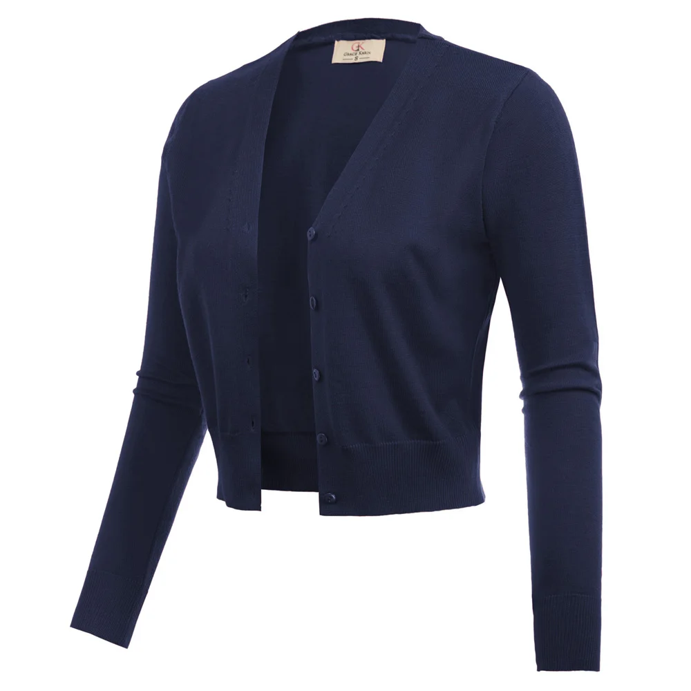 Grace Karin Cropped Bolero Cardigan Sweater Women's Open Front Knit Shrug Outwear Lady Button Down Long Sleeve Short Coat A50
Grace Karin Cropped Bolero Cardigan Sweater Women's Open Front Knit Shrug Outwear Lady Button Down Long Sleeve Short Coat A50