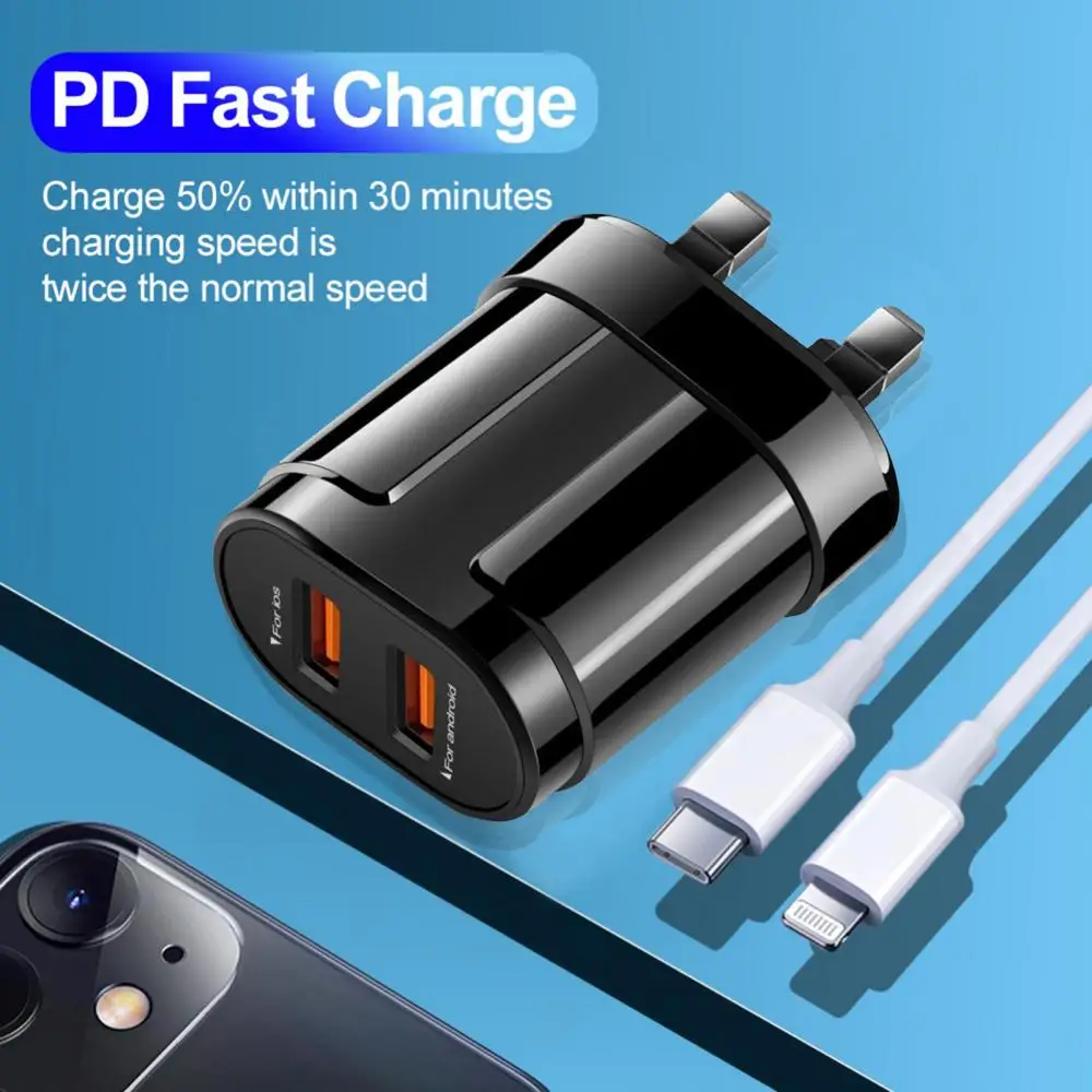 Dual USB Ports 28W 3A QC3.0 Fast Charging Quick Charger Adapter for iOS Android Mobile Phone Accessories
Dual USB Ports 28W 3A QC3.0 Fast Charging Quick Charger Adapter for iOS Android Mobile Phone Accessories