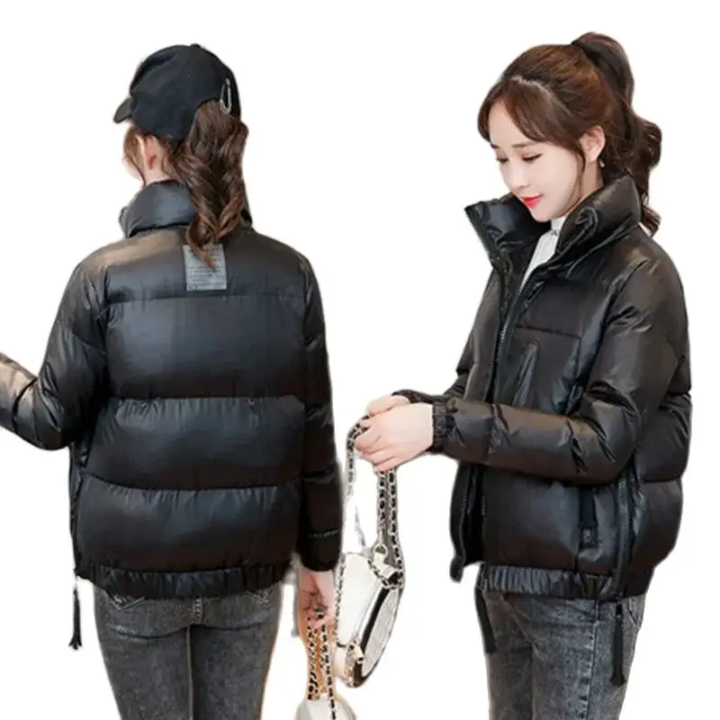 Glossy Down Coat Women's Short 2021New Cotton-Padded Clothes Bread Clothes Winter Loose Outwear Students Chaqueta Mujer Tops 837
Glossy Down Coat Women's Short 2021New Cotton-Padded Clothes Bread Clothes Winter Loose Outwear Students Chaqueta Mujer Tops 837