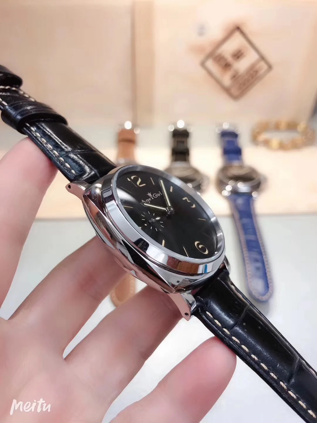 Classic New Automatic Mechanical Lady Women Black Blue Leather Sapphire Stainless Steel Black Dial Sport No Date Due Watch
Classic New Automatic Mechanical Lady Women Black Blue Leather Sapphire Stainless Steel Black Dial Sport No Date Due Watch