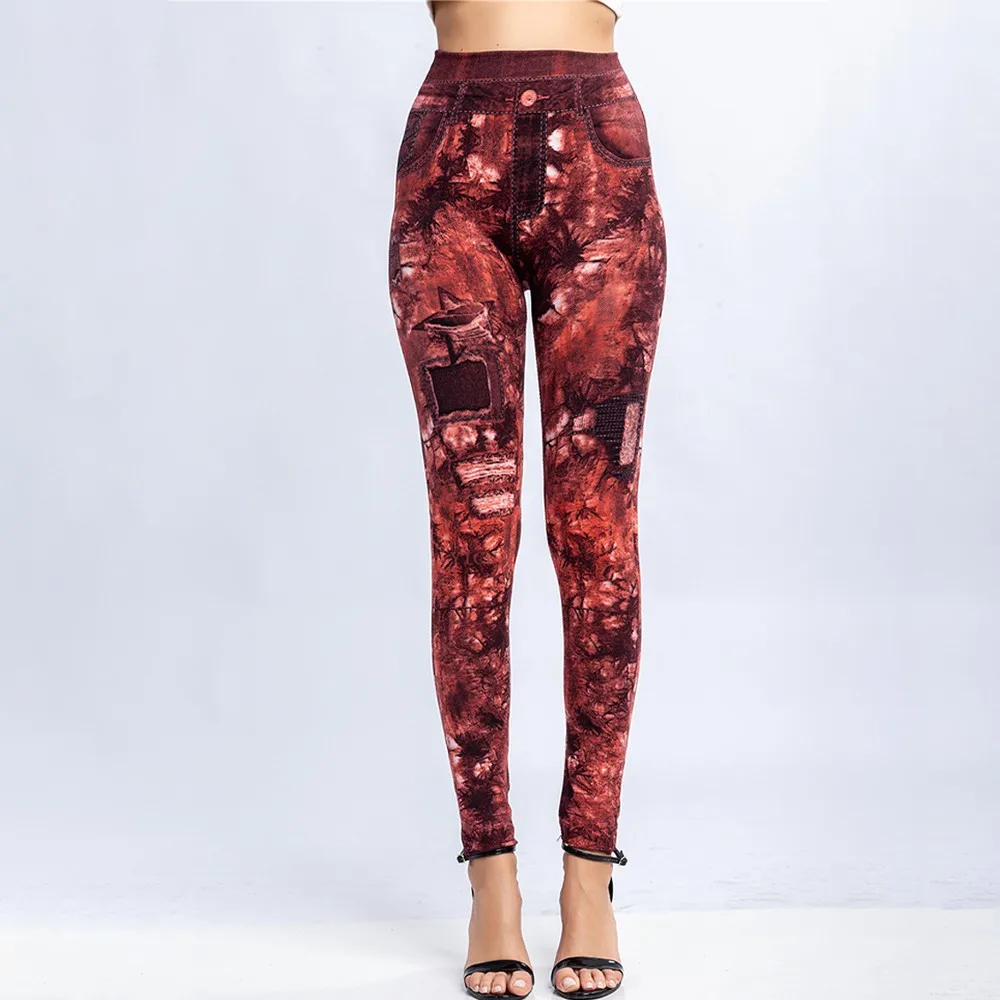 Women High Waist Faux Denim Jeans Pencil Pants Push Istressed Denim Jeans Leggings Casual High Waist Slim Elastic Pencil Pants
Women High Waist Faux Denim Jeans Pencil Pants Push Istressed Denim Jeans Leggings Casual High Waist Slim Elastic Pencil Pants