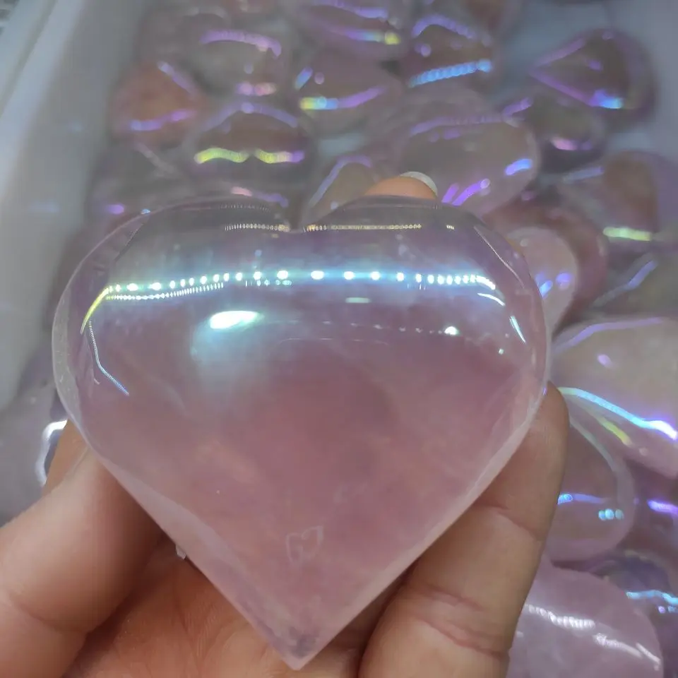 1pcs Natural angel aura electroplating heart shaped pink rose quartz crystal gemstone for crystals healing stones
1pcs Natural angel aura electroplating heart shaped pink rose quartz crystal gemstone for crystals healing stones