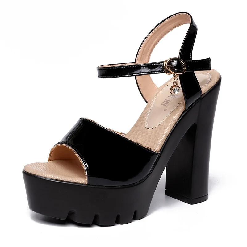 Performance patent leather super high heel thick heel waterproof platform thick bottom sandals fish mouth white muffin
Performance patent leather super high heel thick heel waterproof platform thick bottom sandals fish mouth white muffin