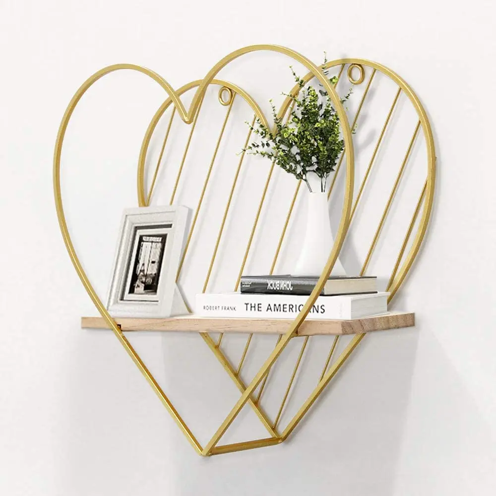 Floating Shelves Gold Metal Shelf Decoration Heart Shaped Industrial Modern Farmhouse Style Nordic Decor for Bathroom Gold
Floating Shelves Gold Metal Shelf Decoration Heart Shaped Industrial Modern Farmhouse Style Nordic Decor for Bathroom Gold