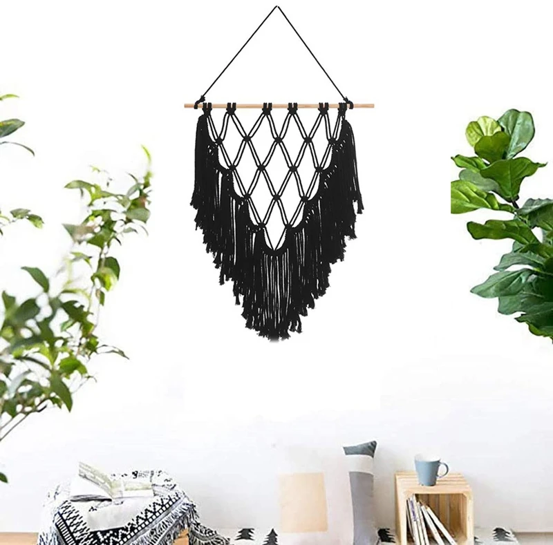 Macrame Woven Wall Hanging Boho Chic Bohemian Room Geometric Tapestry Art Beautiful Dorm Room Decoration - 65cm
Macrame Woven Wall Hanging Boho Chic Bohemian Room Geometric Tapestry Art Beautiful Dorm Room Decoration - 65cm